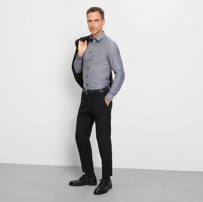 Oblymp No. Six, Businesshemd, super slim, Urban Kent, Schwarz Wochenangebot