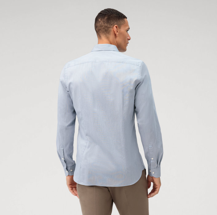 Oblymp Level Five garment washed, Businesshemd, body fit, Kent, Bleu Vierteljährliche Förderung