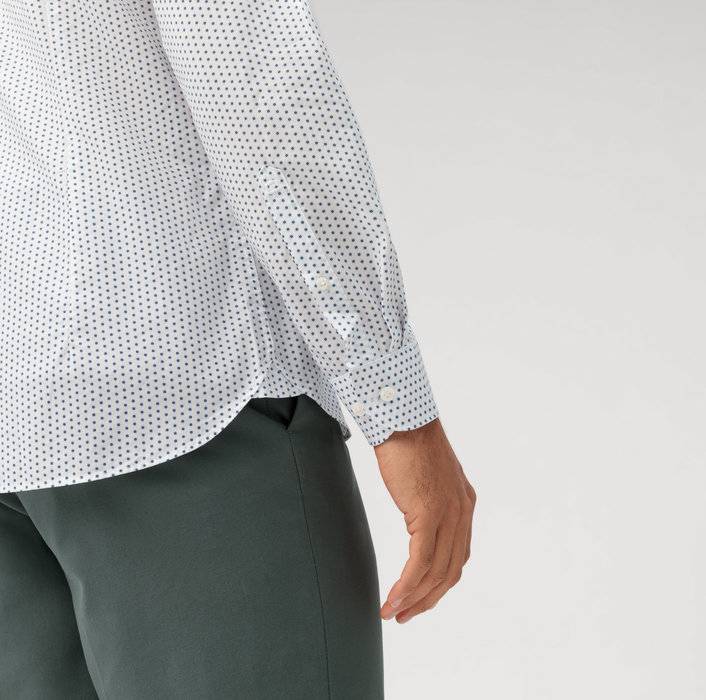 Oblymp Level Five garment washed, Businesshemd, body fit, Kent, Bleu Bis zu 55% Rabatt