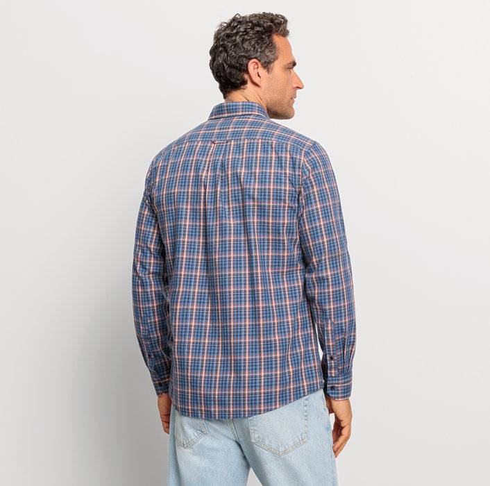 Oblymp Casual, Freizeithemd, regular fit, Button-down, Marine Weihnachtsangebot