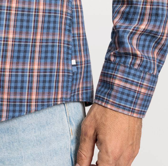 Oblymp Casual, Freizeithemd, regular fit, Button-down, Marine Weihnachtsangebot