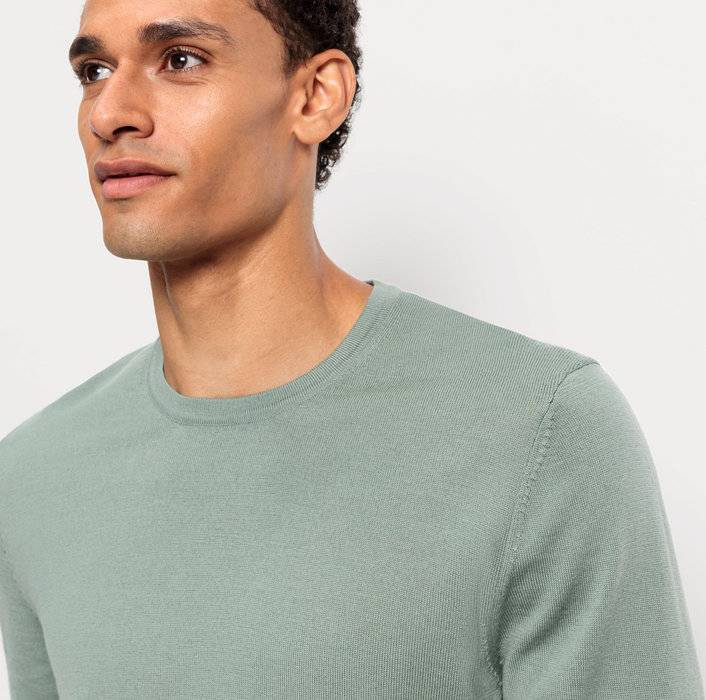 Oblymp Casual Strick, Pullover, Grau-Grün Exklusive Angebote