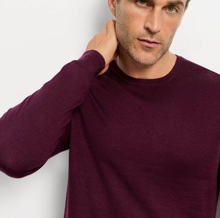 Oblymp Casual Strick, Pullover, Pflaume Saisonale Angebote