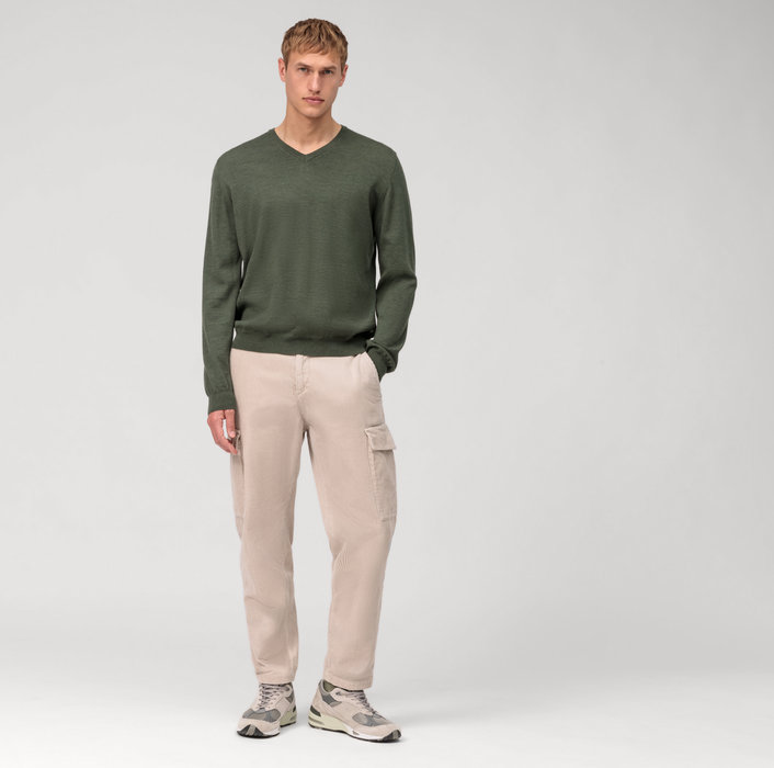 Oblymp Casual Strick, Pullover, Oliv Letzte 3 Tage
