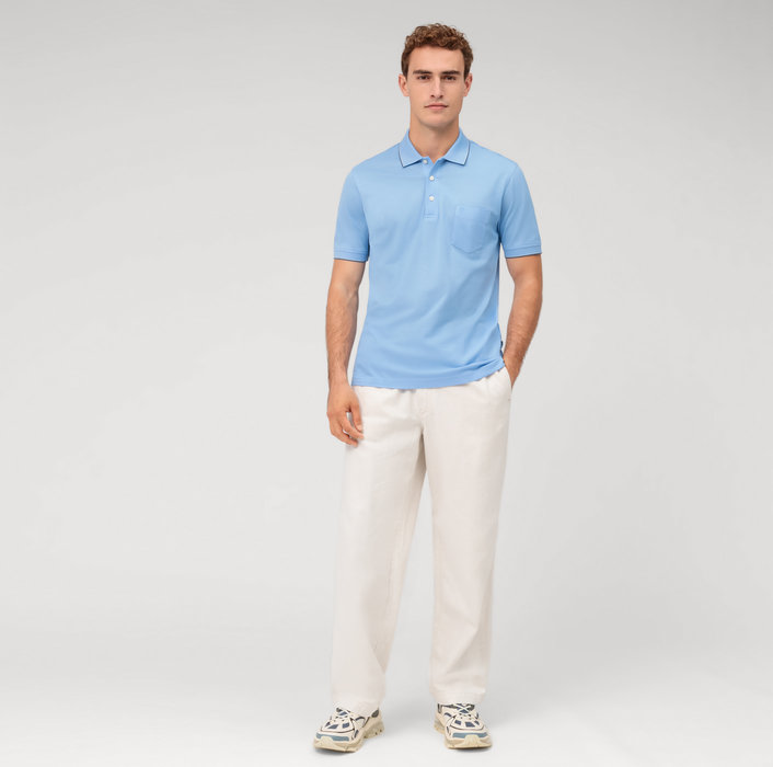 Oblymp Casual Wirk, Polo, Hellblau Clearance-Verkauf