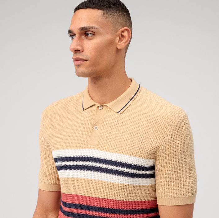 Oblymp Casual Strick, Polo, Hellbeige Online