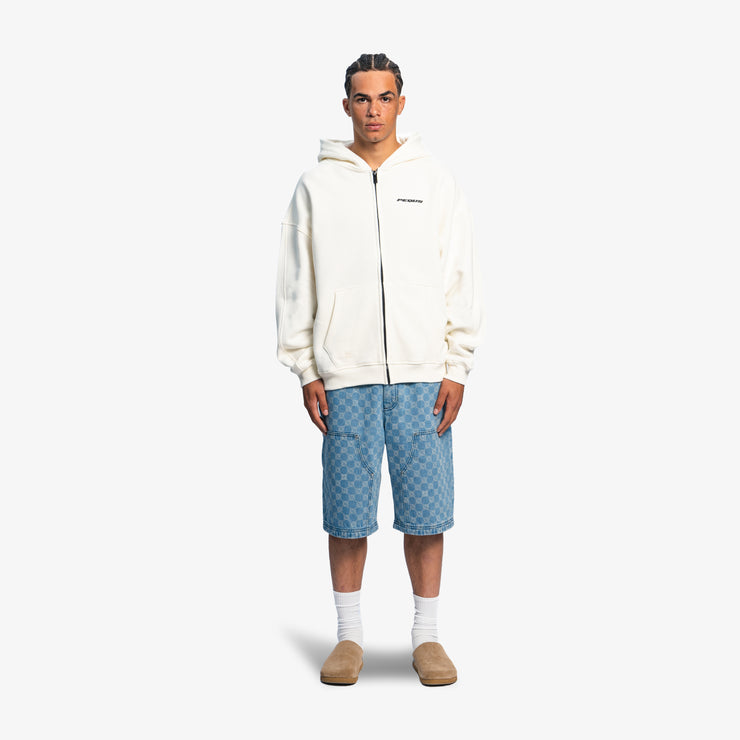 Pequs Plágia Chest Logo Zip Hoodie Kostenlose Rückgabe