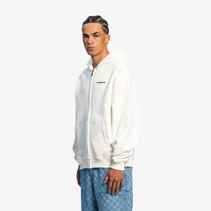 Pequs Plágia Chest Logo Zip Hoodie Kostenlose Rückgabe