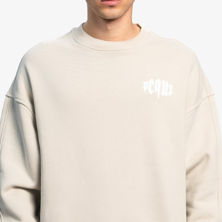 Pequs Mythic Chest Logo Sweater Begrenzte Freigabe