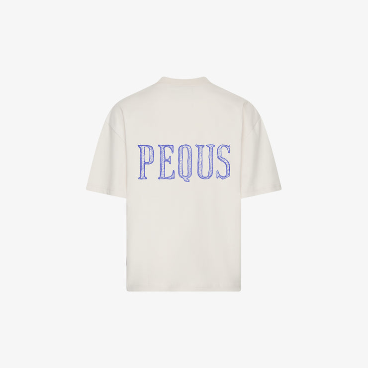 Pequs Scribble Back Logo T-Shirt Super Rabatt