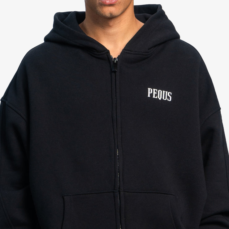 Pequs Chest Logo Zip Hoodie Tiefpreis