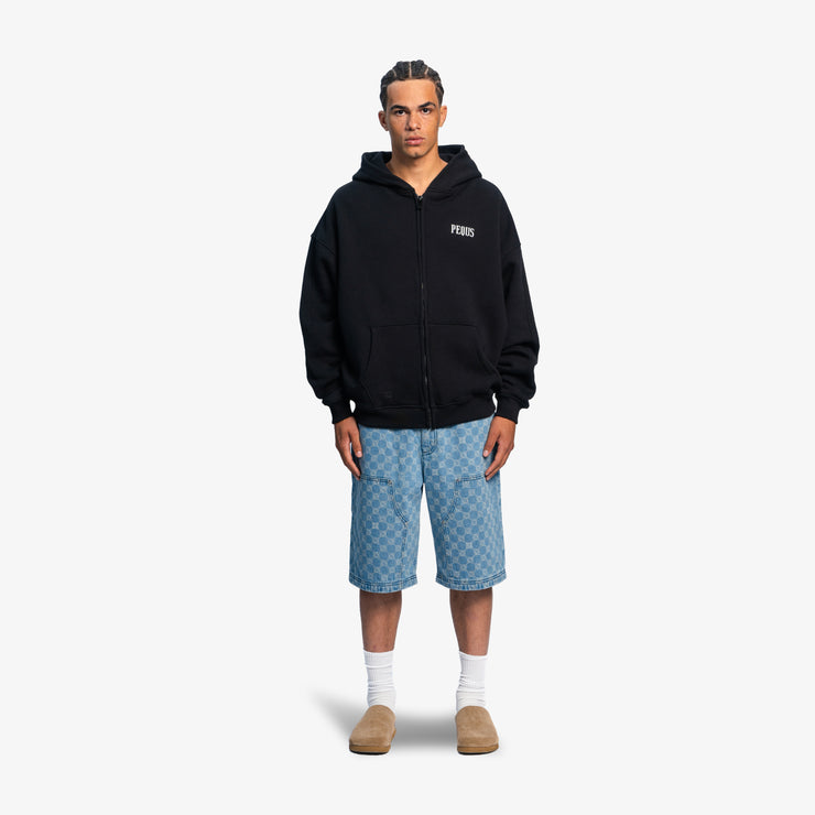 Pequs Chest Logo Zip Hoodie Tiefpreis