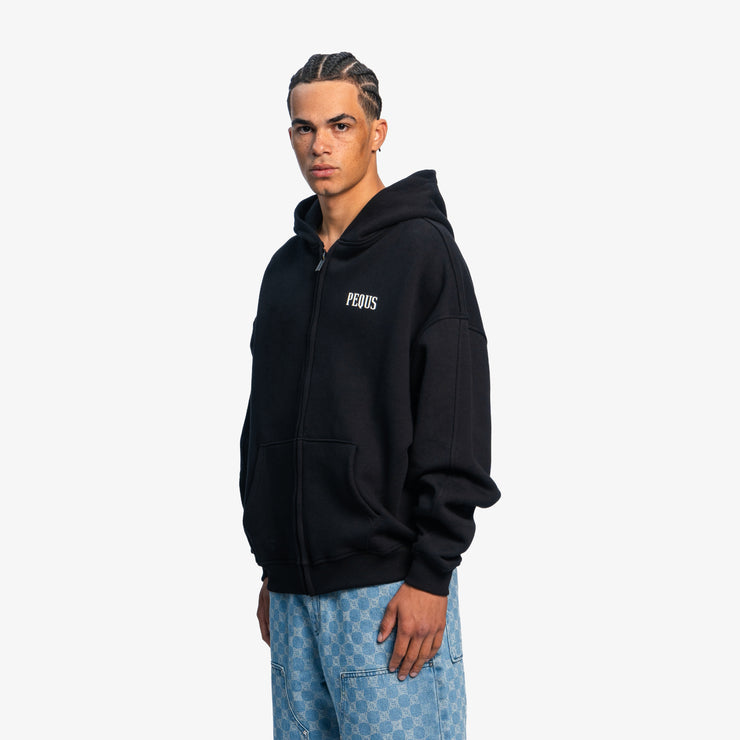 Pequs Chest Logo Zip Hoodie Tiefpreis