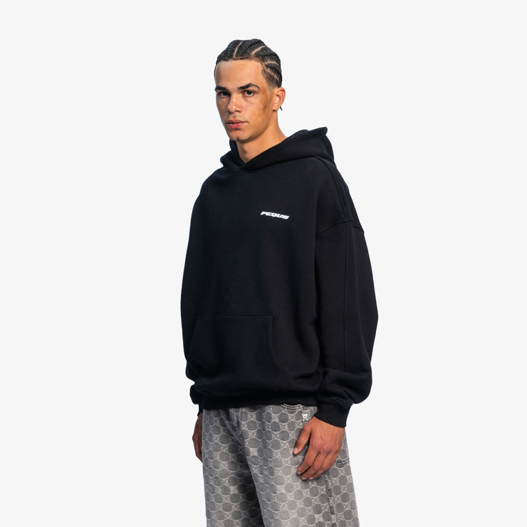 Pequs Plágia Chest Logo Hoodie Kostenlose Rückgabe