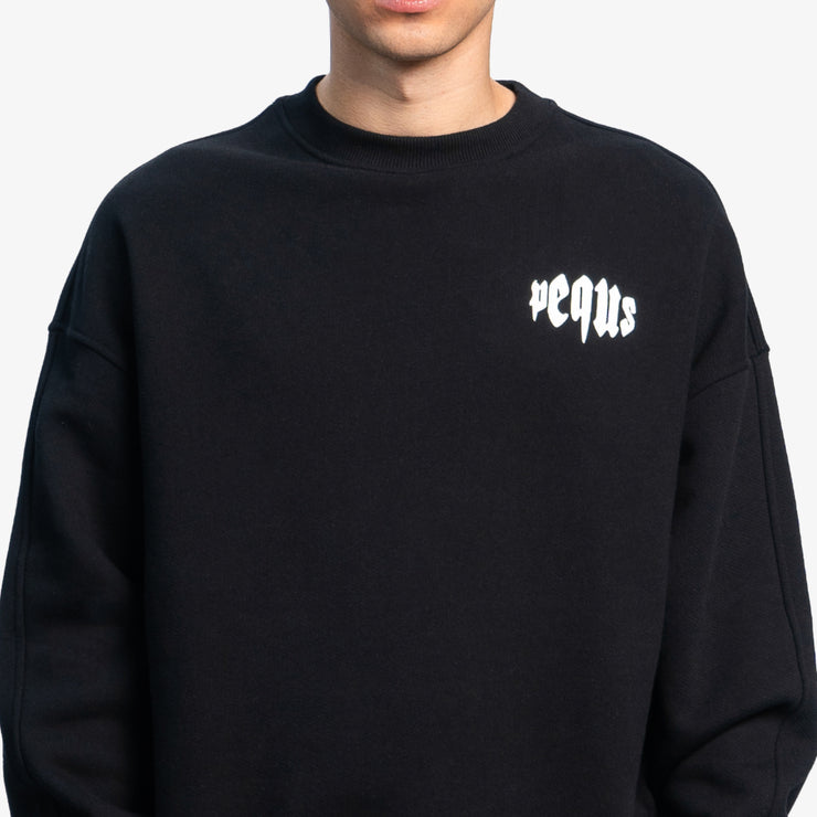 Pequs Mythic Chest Logo Sweater Begrenzte Freigabe
