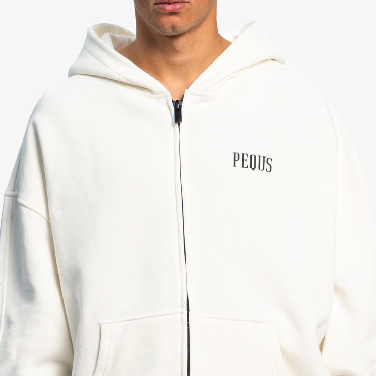 Pequs Back Logo Zip Hoodie 50% Rabatt mit kostenlosem Versand