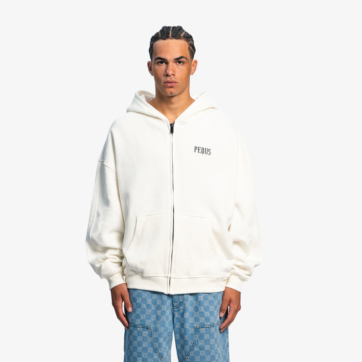 Pequs Back Logo Zip Hoodie 50% Rabatt mit kostenlosem Versand