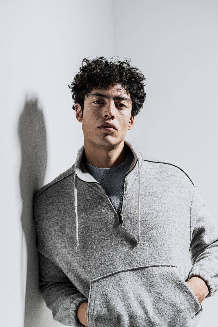 Phil Petter Woll-Walk-Zipptroyer aus Merinowolle, Oversized Fit Große Rabatte