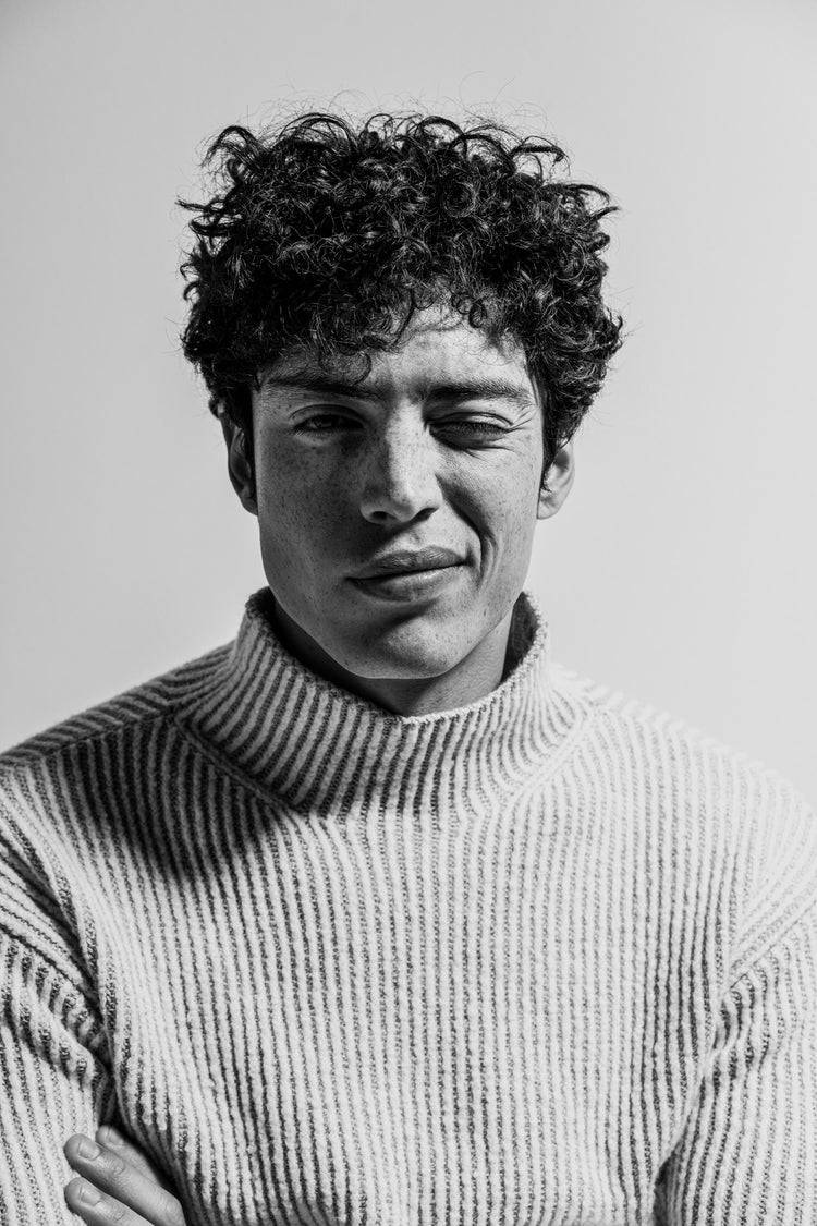 Phil Petter Stehkragen-Pullover aus Winter-Baumwolle & Merinowolle Saisonale Angebote