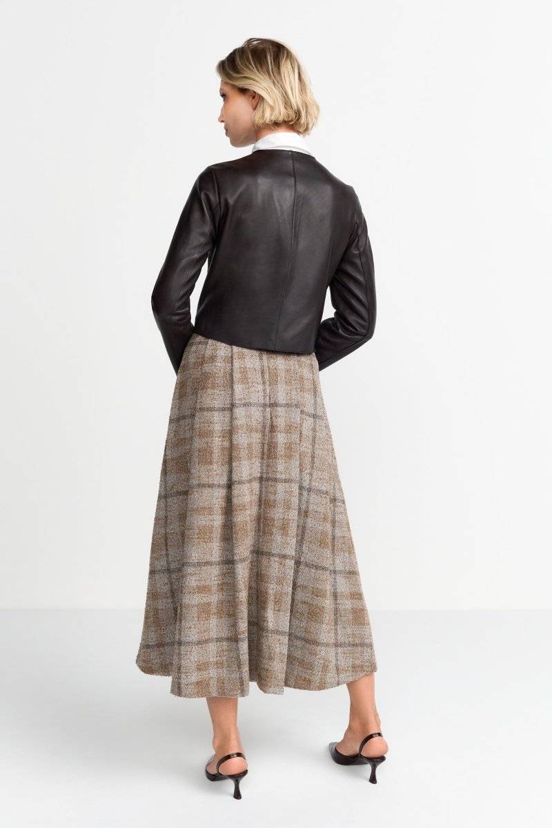 Eich & Royal Kurze Lederjacke mit Druckknöpfen Riesige Ersparnisse