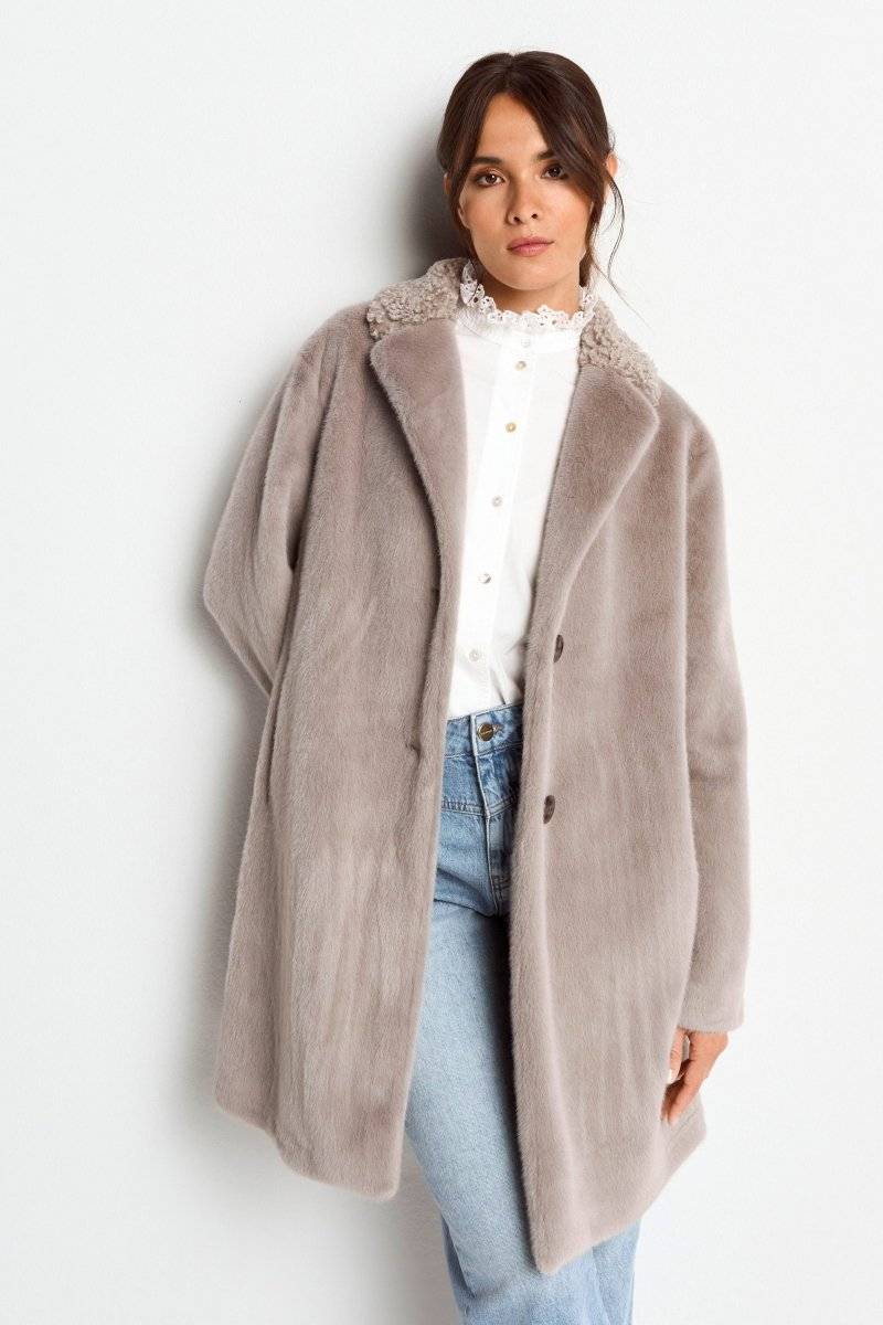 Eich & Royal Mantel aus weichem Fake Fur Zeitbegrenzte Promotion