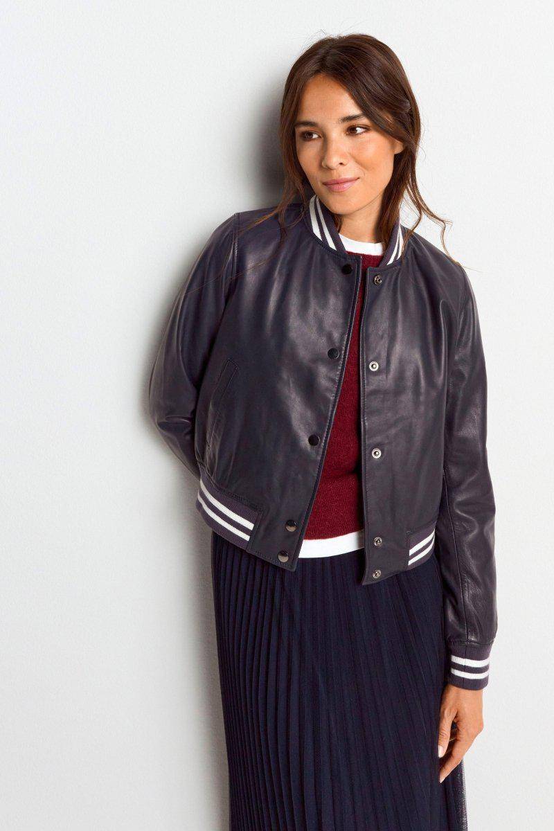Eich & Royal Bomberjacke aus Leder Sonderangebot der Fabrik