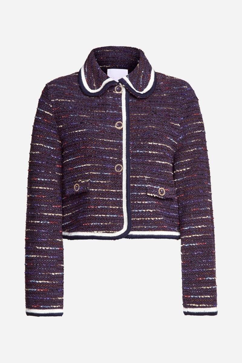 Eich & Royal Bouclé-Jacke mit Bubikragen Vierteljährliche Förderung