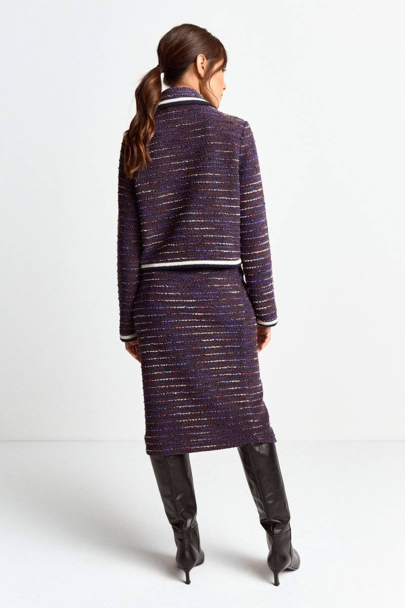 Eich & Royal Bouclé-Jacke mit Bubikragen Vierteljährliche Förderung