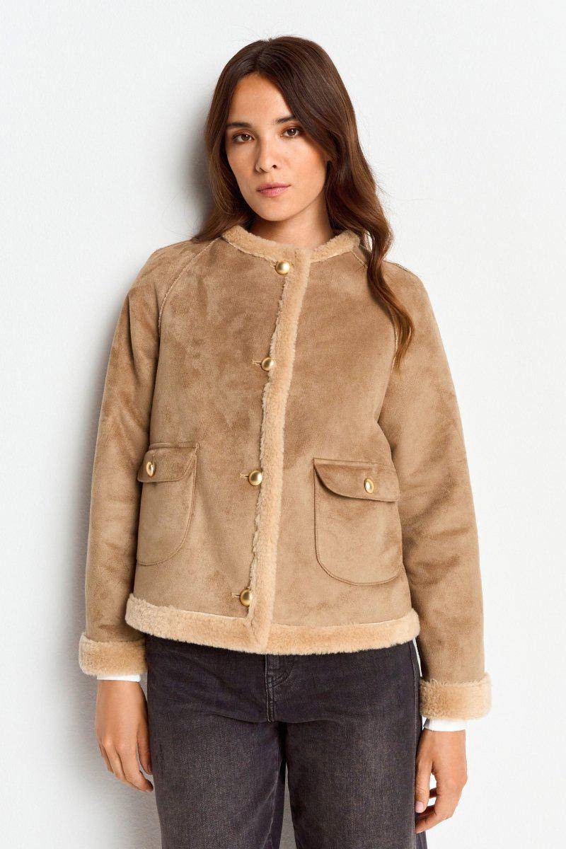 Eich & Royal Kurze Jacke in Wildlederoptik Black Friday Preise