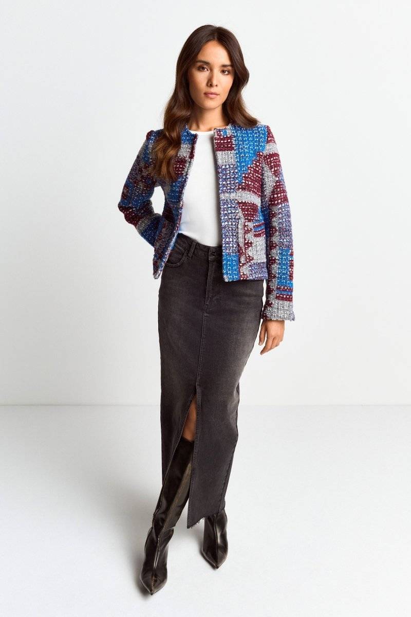 Eich & Royal Mehrfarbige Bouclé-Jacke 2025