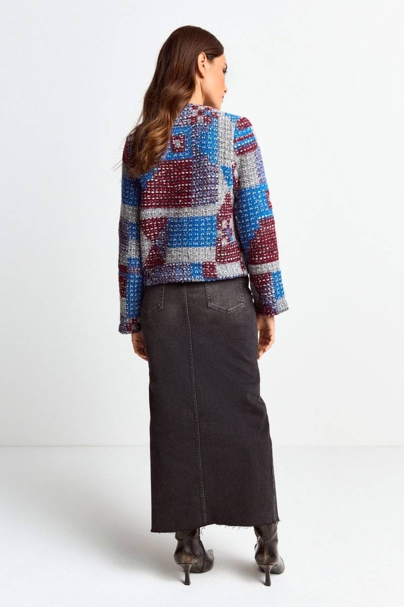 Eich & Royal Mehrfarbige Bouclé-Jacke 2025