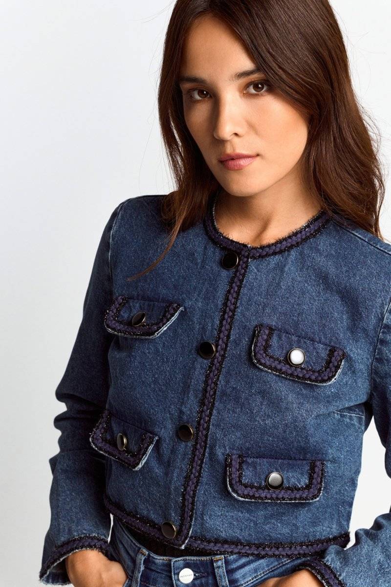 Eich & Royal Denim-Jacke mit Zierborten Online