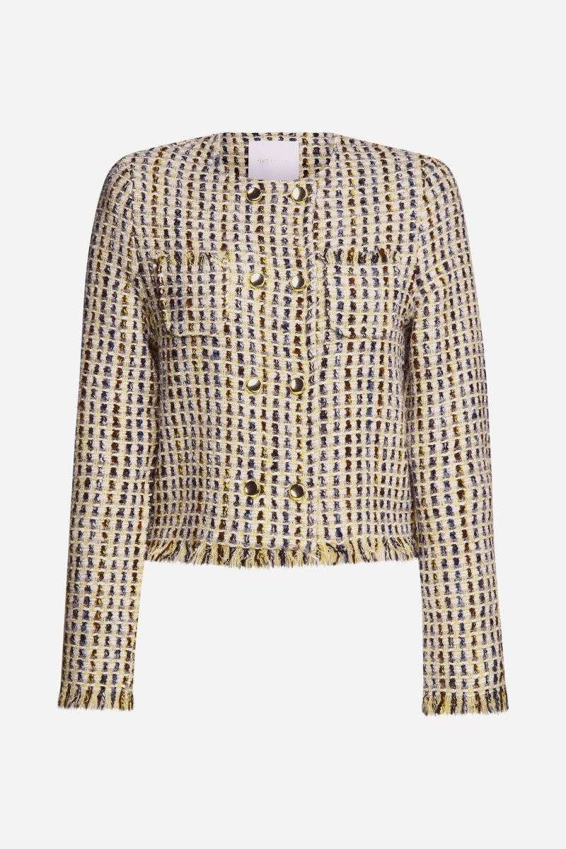 Eich & Royal Bouclé-Jacke mit Fransen Schlussverkauf