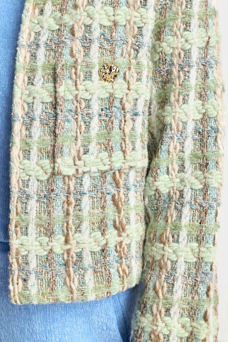 Eich & Royal Bouclé-Jacke mit Rundhalsausschnitt Günstiger Verkauf