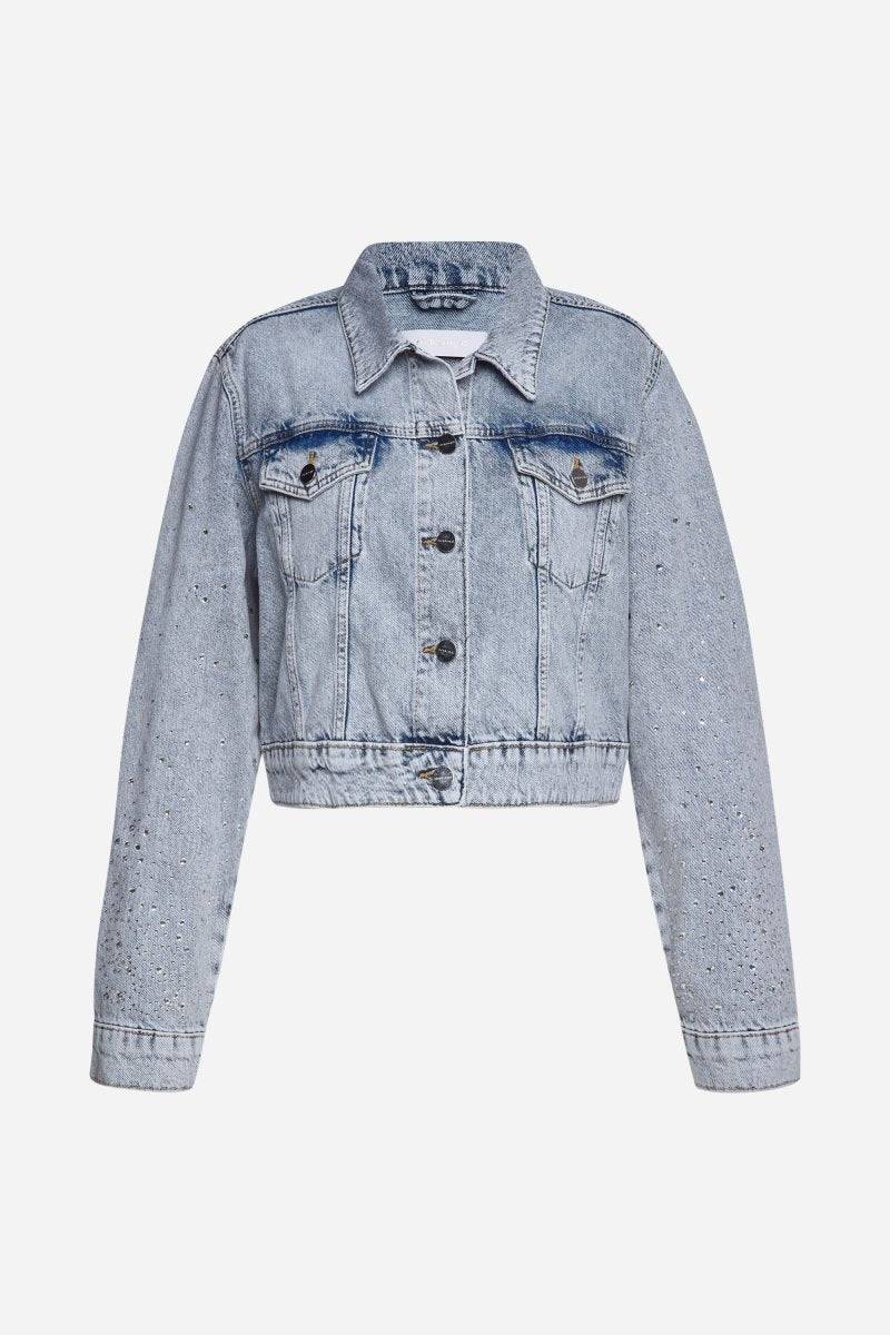 Eich & Royal Denim-Jacke mit Strassdetails Blitzverkäufe