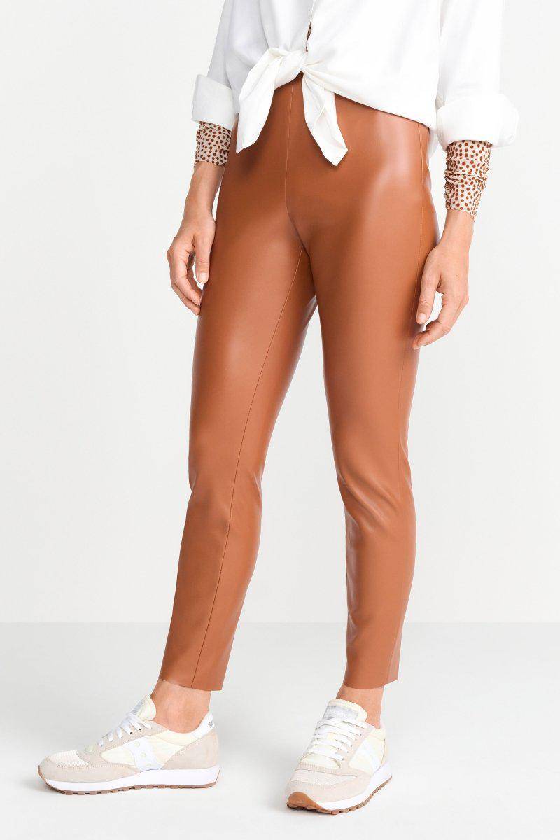 Eich & Royal Knöchellange Kunstleder-Leggings Online Outlet