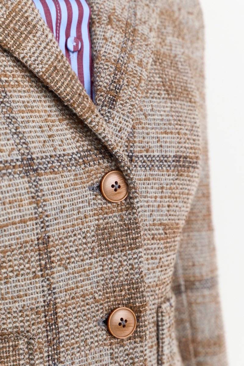 Eich & Royal Taillierter Blazer mit Karomuster JETZT KAUFEN