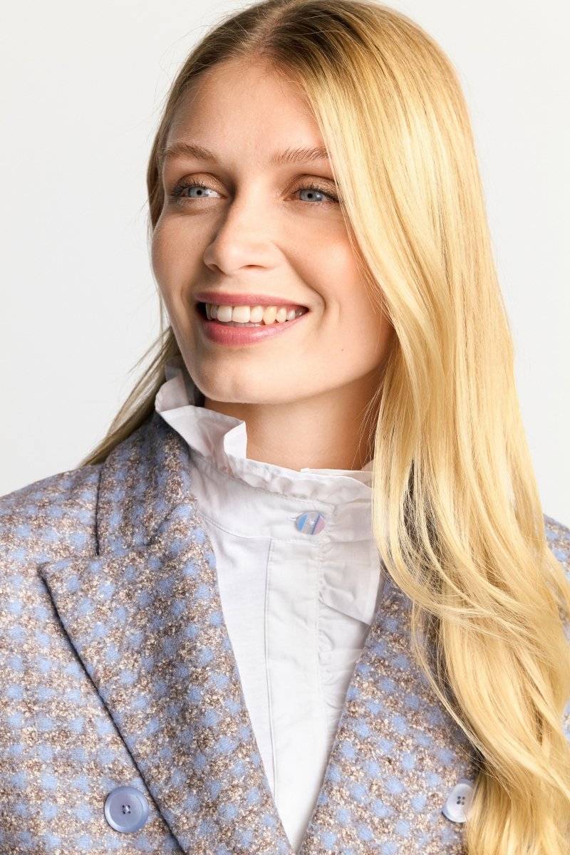 Eich & Royal Karierter Wollblazer mit Reverskragen Bis zu 55% Rabatt