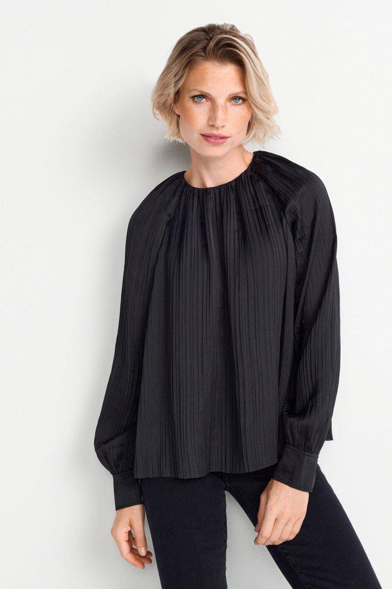 Eich & Royal Ausgestellte Plissee-Bluse Auslauf