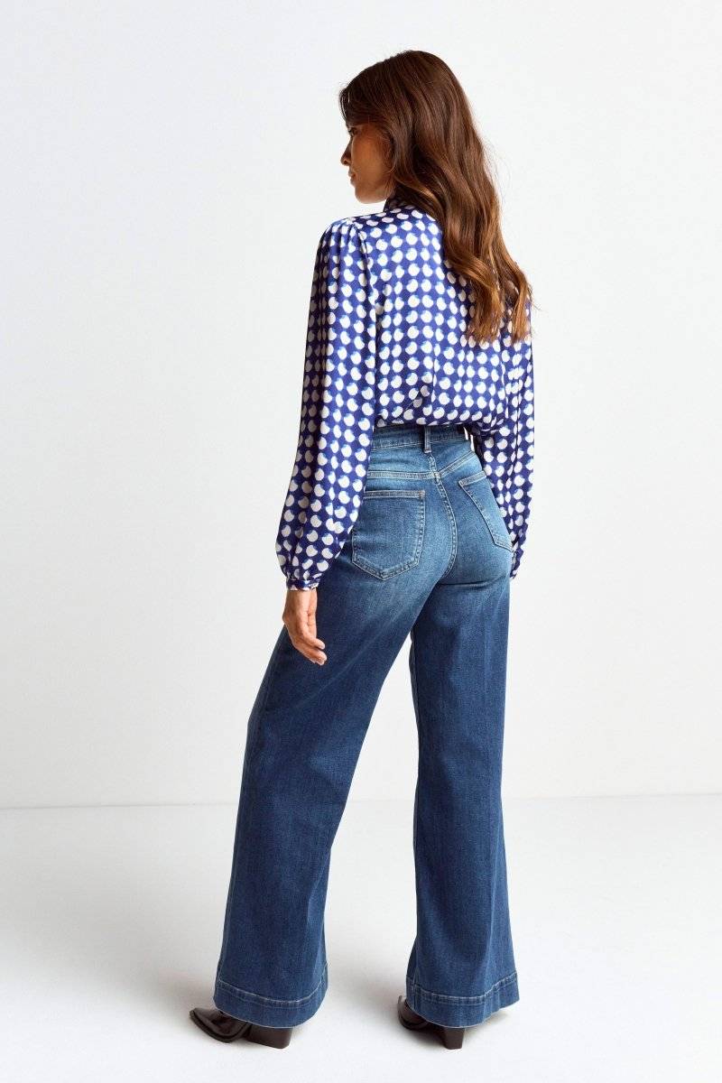 Eich & Royal Schluppenbluse mit Frill-Kragen Meist gekauft