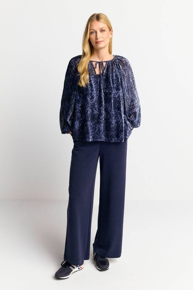 Eich & Royal Samtbluse mit Ballonärmeln Sonderangebot