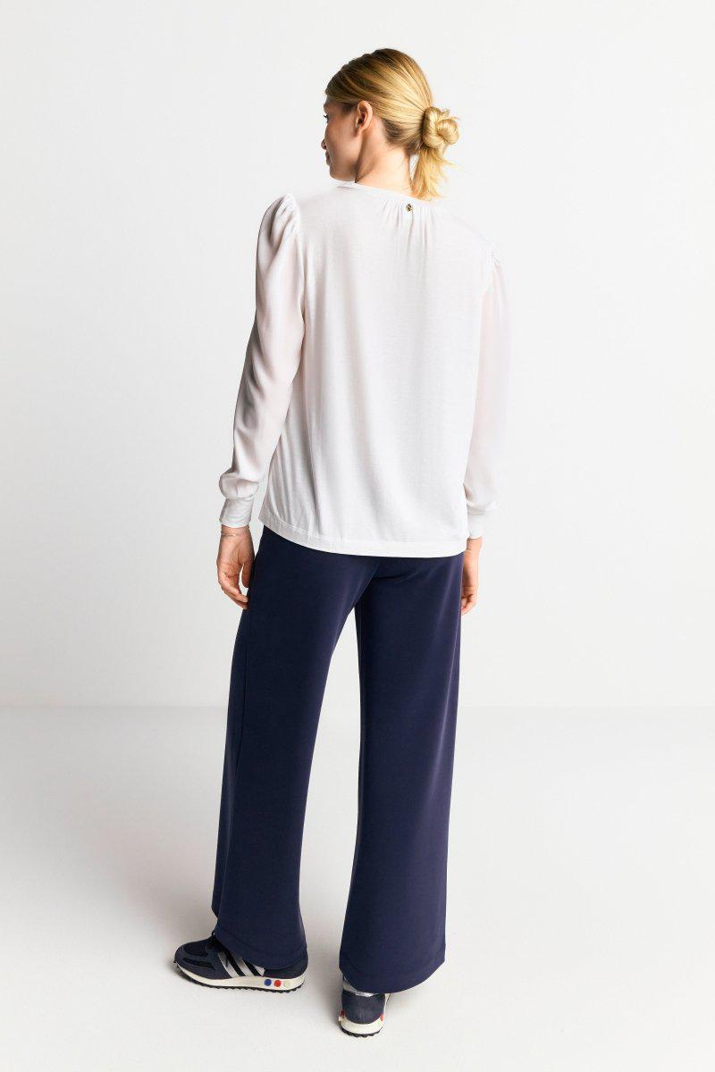 Eich & Royal Chiffonbluse mit Rundhalsausschnitt Flash Sale