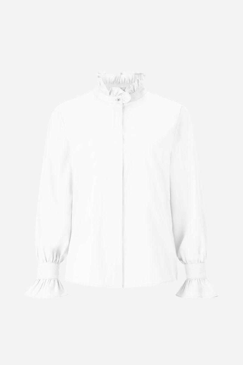 Eich & Royal Weiße Bluse mit Rüschenkragen Online Shopping