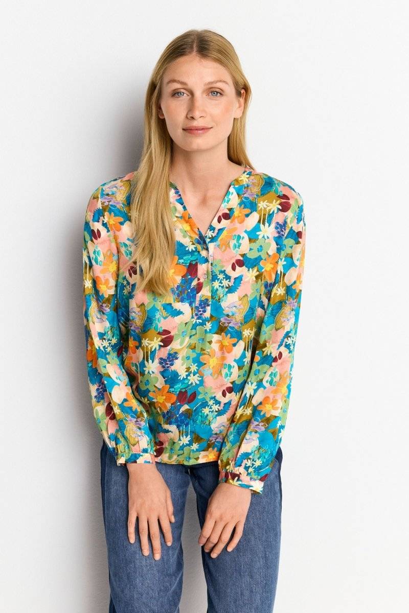Eich & Royal V-Neck-Bluse mit Knöpfen Exklusivangebot