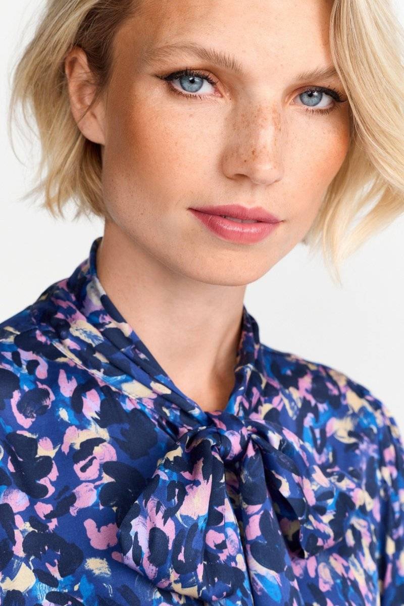 Eich & Royal Schluppenbluse mit Leo-Print Osterangebot
