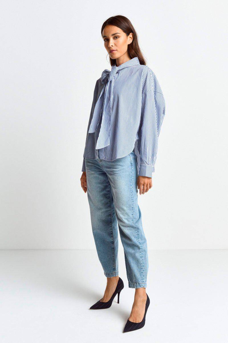 Eich & Royal Bluse mit Bindekragen Heißer Verkauf
