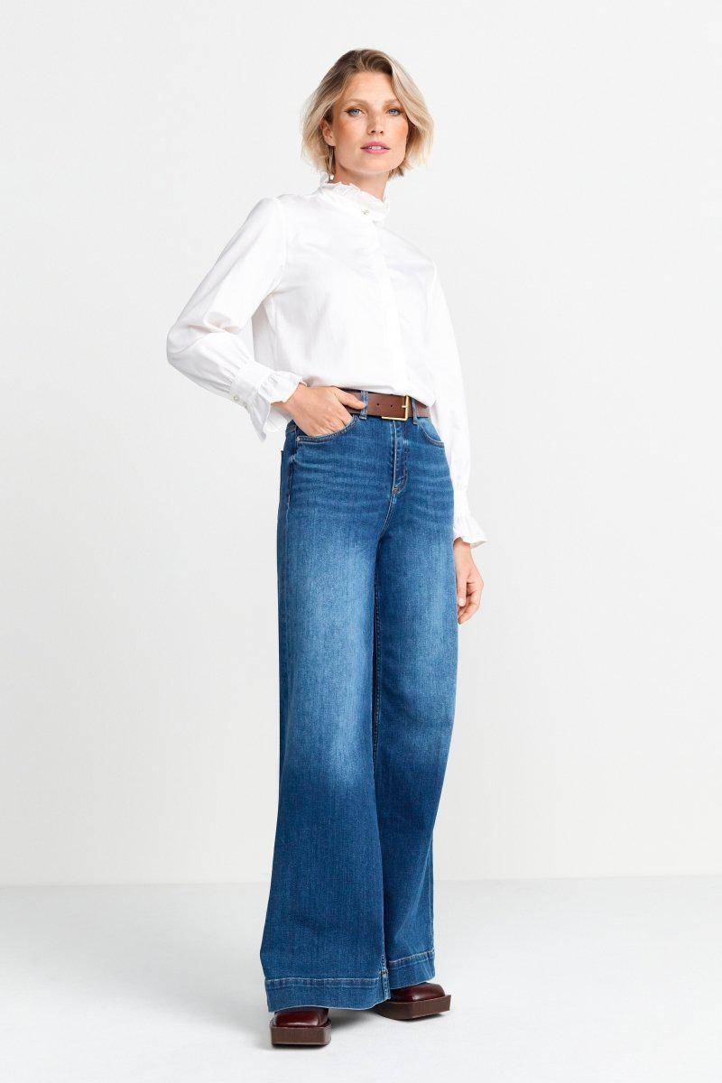 Eich & Royal Weiße Bluse mit Rüschenkragen Neuheiten