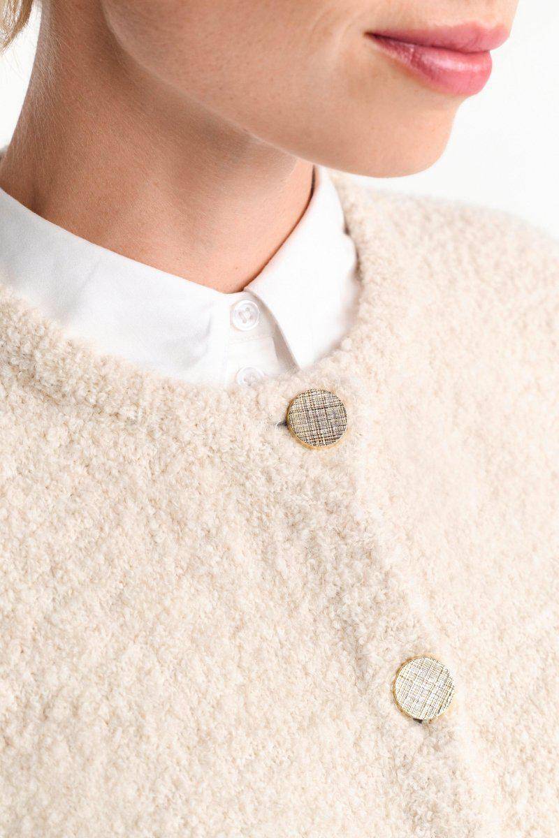 Eich & Royal Cardigan mit goldfarbenen Knöpfen Räumungsverkauf