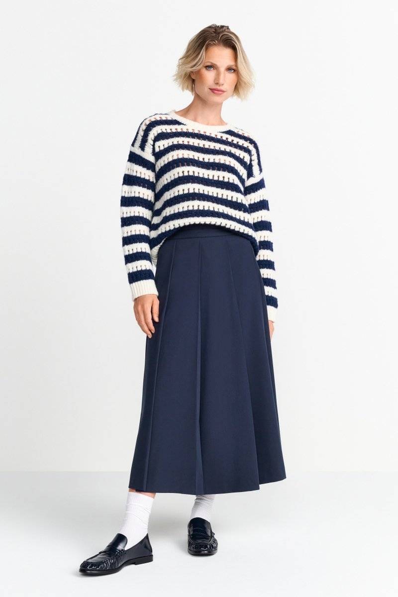 Eich & Royal Gestreifter Lochstrickpullover Kauf eins, bekomm eins gratis