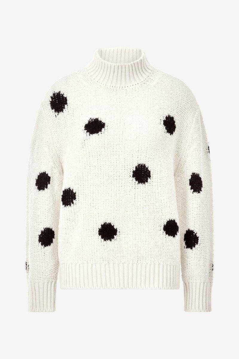 Eich & Royal Pullover mit blauen Polka Dots VIP-Rabatte